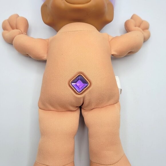 Treasure Troll Doll 12" Jewel Belly Button Soft Body Ace Pink Playsuit Purple - Picture 5 of 9